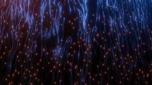 Videohive - Abstraction in the Form of Luminescent Algae of Light Blue Color - 32358391 - 32358391