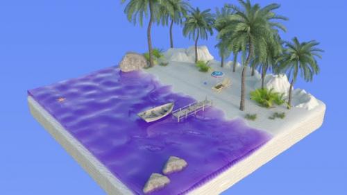 Videohive - Isometric Beach Background - 32367648 - 32367648