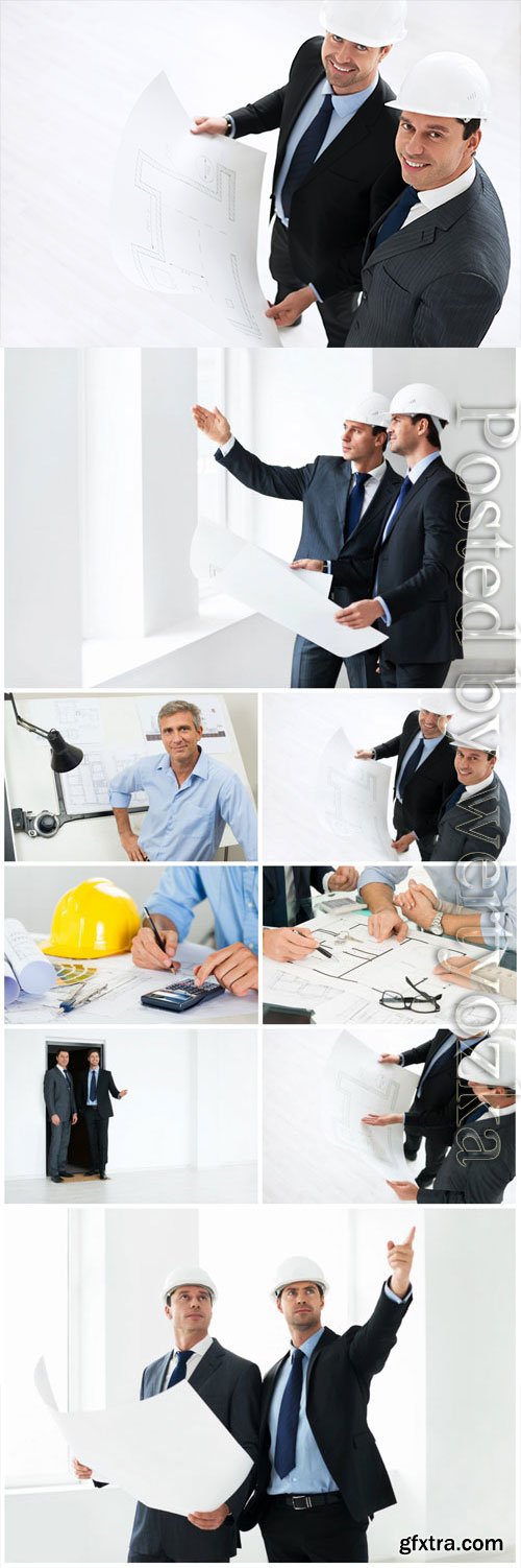 Male architects stock photo