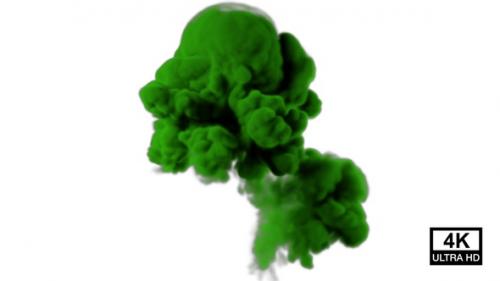 Videohive - Explosion Dark Green Smoke 4K - 32384158 - 32384158