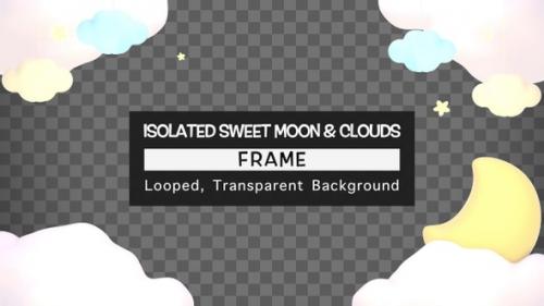 Videohive - Isolated Sweet Moon And Clouds Frame - 32384796 - 32384796