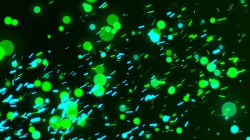 Videohive - Flying Green Particles Fire Sparks Seamless Looped Background - 32391170 - 32391170