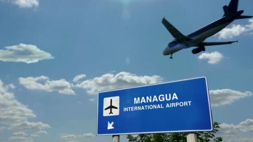 Videohive - Airplane landing at Managua Nicaragua airport - 32426841 - 32426841