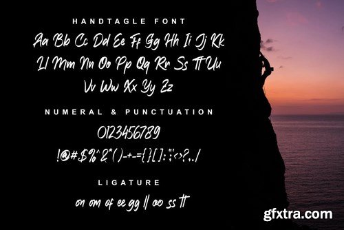 Handtagle - Handbrush Typeface