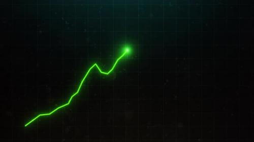 Videohive - Trend Green line graph going Up - 32376671 - 32376671