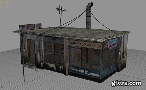 25 Afghanistan City Buildings Props for Games 3D model