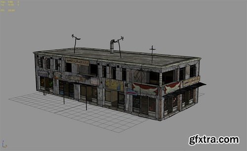 25 Afghanistan City Buildings Props for Games 3D model