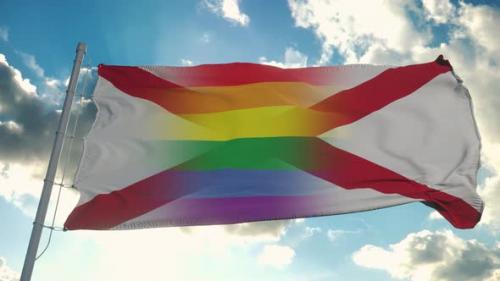 Videohive - Flag of Alabama and LGBT - 32423673 - 32423673