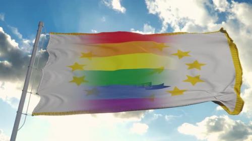 Videohive - Flag of Rhode Island and LGBT - 32423769 - 32423769