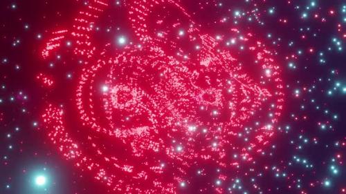 Videohive - Red Star Blowing Background particle HD - 32426629 - 32426629