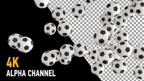 Videohive - Football soccer balls transition on alpha - 32438845 - 32438845