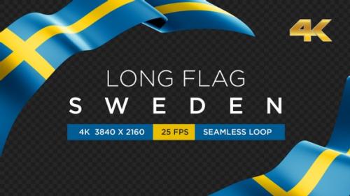 Videohive - Long Flag Sweden - 32440047 - 32440047