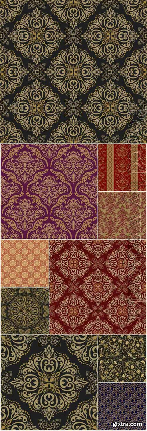 Damask backgrounds in vector