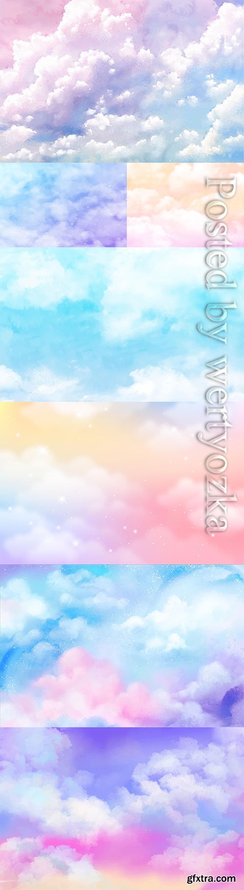 Gradient pastel sky vector background