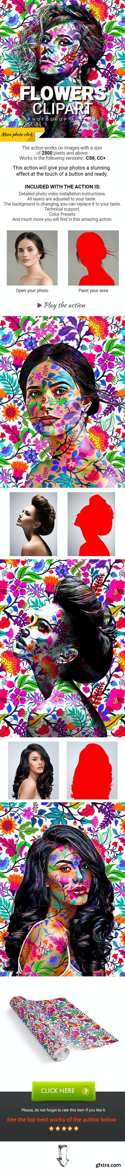 GraphicRiver - Flowers Clipart Photoshop Action 31603326