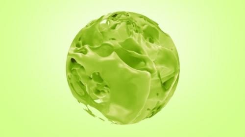 Videohive - Pouring Kiwi Fruit Juice Splash In Sphere - 32461710 - 32461710