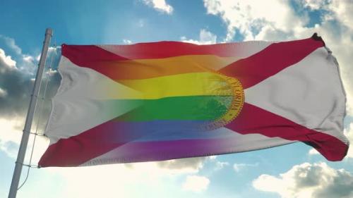 Videohive - Flag of Florida and LGBT - 32472180 - 32472180