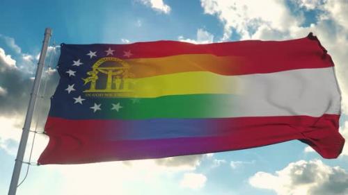 Videohive - Flag of Georgia and LGBT - 32472196 - 32472196