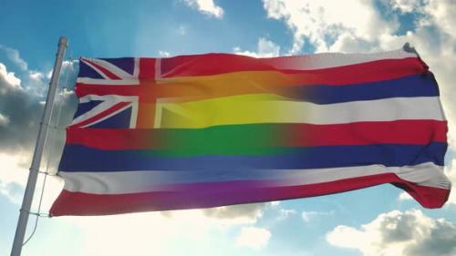 Videohive - Flag of Hawaii and LGBT - 32472216 - 32472216