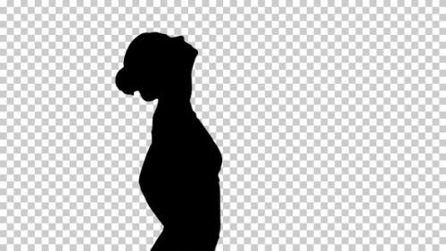 Videohive - Silhouette Woman walking, Alpha Channel - 32472740 - 32472740