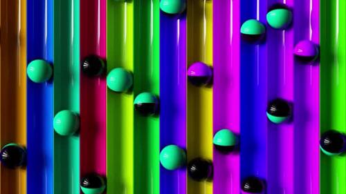 Videohive - Bright Colorful Background with Rolling Balls Along the Paths - 32479820 - 32479820