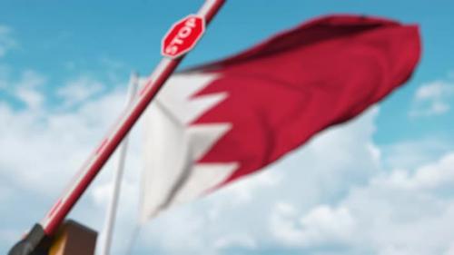 Videohive - Closed Boom Gate at the Flag of Bahrain - 32482069 - 32482069