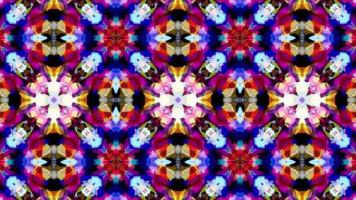 Videohive - Colorful Stained Glass Kaleidoscope Loop 4K 11 - 32484652 - 32484652