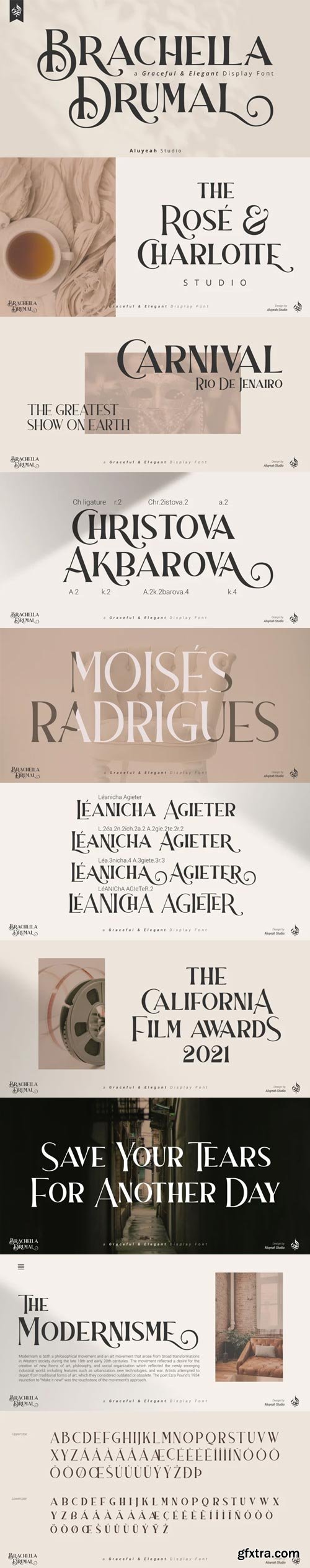 Al Brachella Drumal Font Family