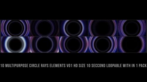 Videohive - Multipurpose Circle Rays Elements Pack V01 - 32491333 - 32491333