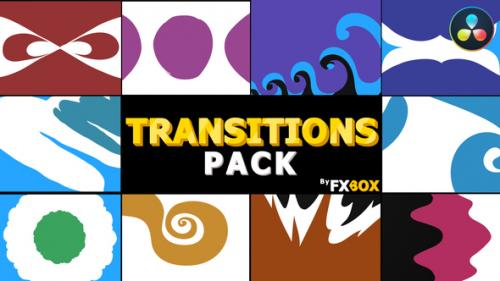 Videohive - Funny Cartoon Transitions | DaVinci Resolve - 32441105 - 32441105