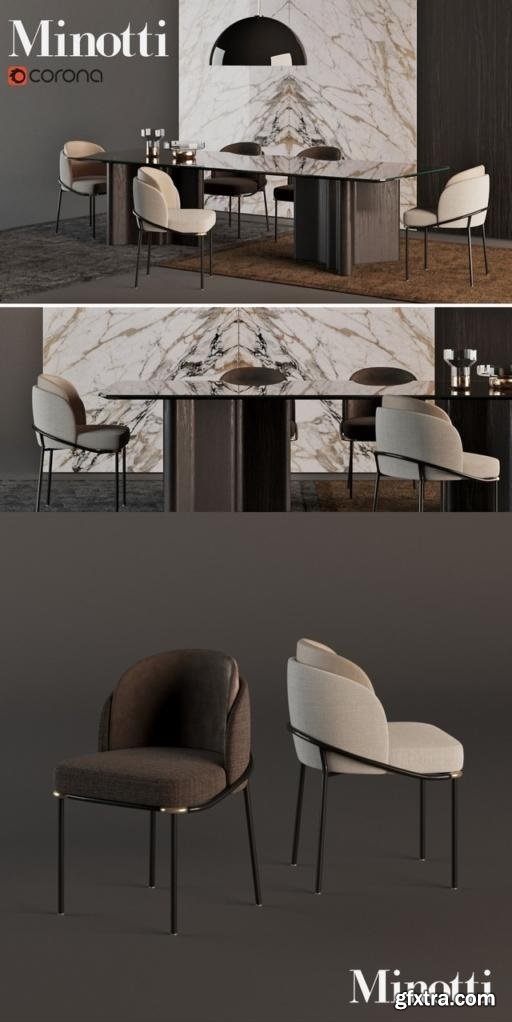 MINOTTI Chair + Table