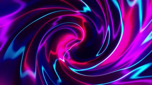 Videohive - Multicolor Neon Line Abstract Liquid Background Seamless Loop V3 - 32497686 - 32497686