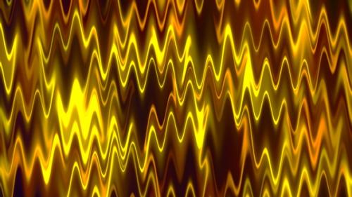 Videohive - Bright Neon Golden Wave Line Abstract Background Seamless Loop V2 - 32499420 - 32499420