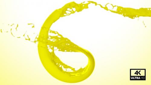 Videohive - Vortex Splash Of Yellow Paint V7 - 32500038 - 32500038