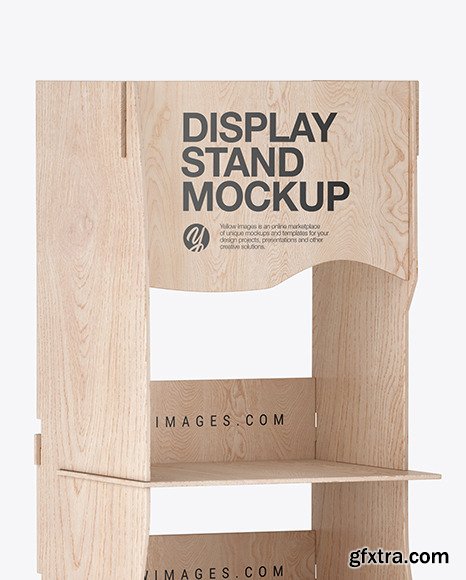 Wooden Display Stand Mockup 84503