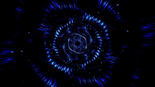 Videohive - Glittering Blue Light Streak Rotation Background Loop 4K - 32506319 - 32506319