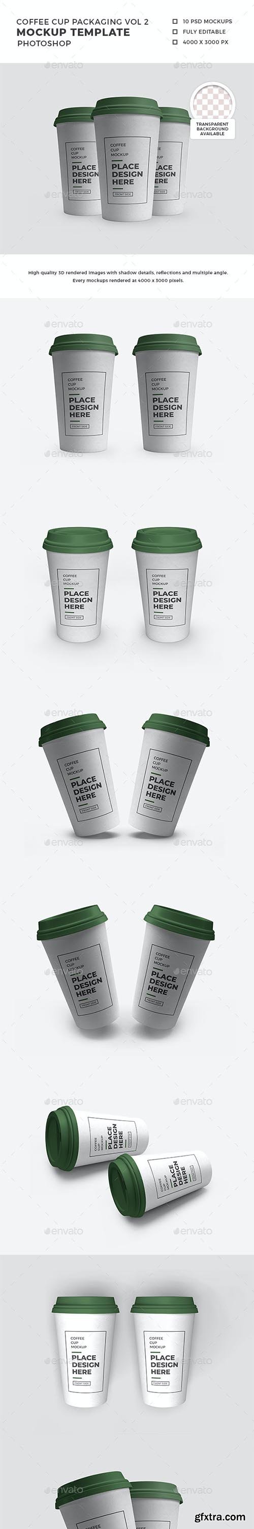 GraphicRiver - Plastic Coffee Cup with Lid Mockup Template Set 32471332