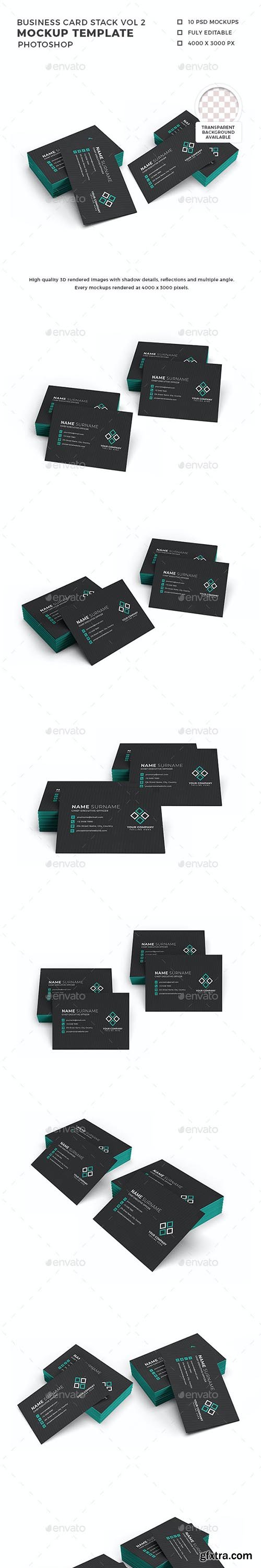 GraphicRiver - Business Card Stack Mockup Template Vol 2 32444758