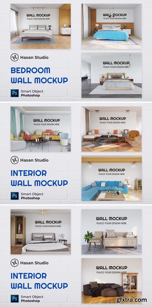 Interior Living Room Wall Mockup - Nuzie