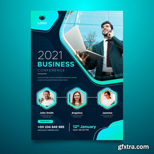 Webinar Flyer Template in Vector