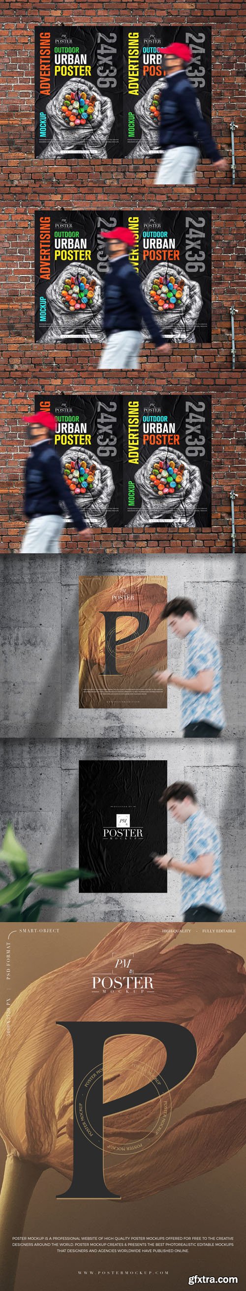 Outdoor Urban Posters PSD Mockups Templates