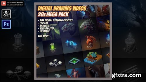 Gumroad - 28x DRAWING PROCESS VIDEOS ● Patreon Archive