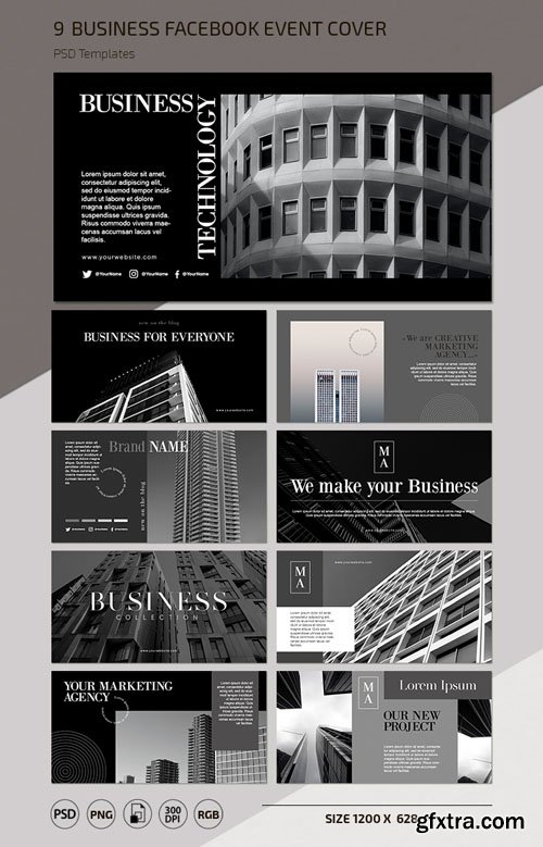 9 Business Facebook Event Cover PSD Templates