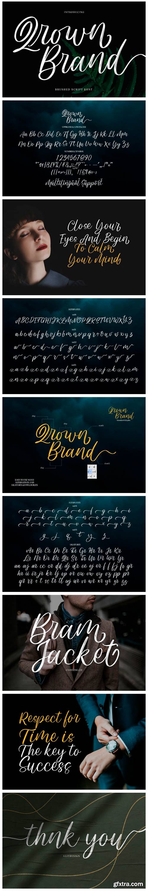 Qrown Brand Font