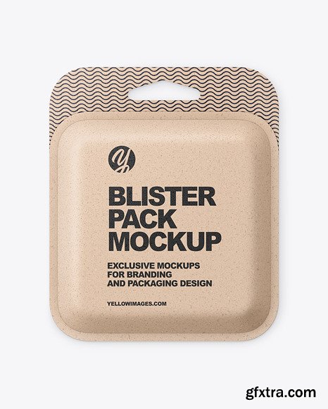 Kraft Paper Blister Package Mockup 84433