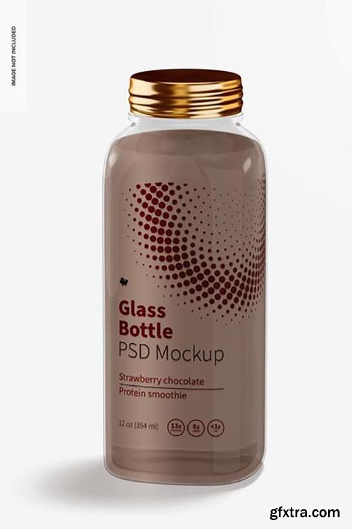 12 oz glass bottles mockup