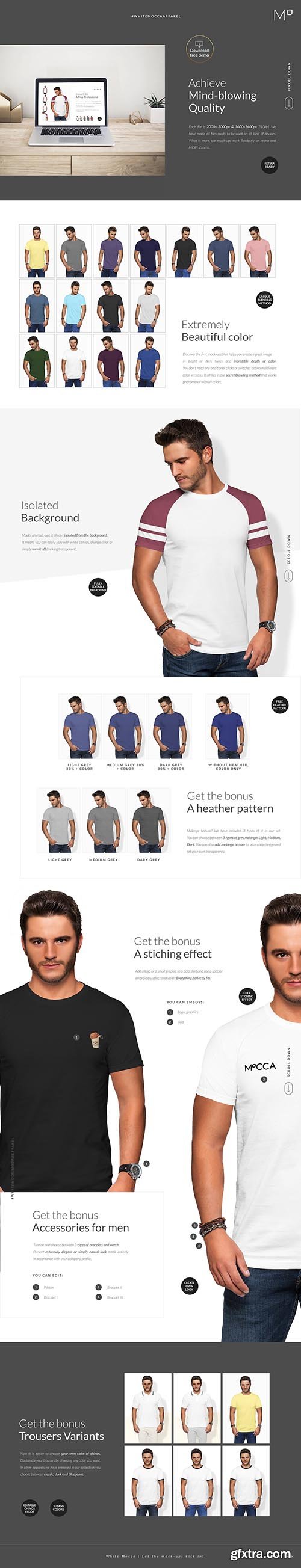 CreativeMarket - Men Raglan T-shirt Mock-ups Set 6197282