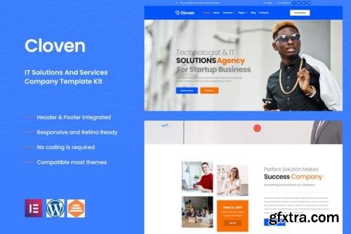 ThemeForest - Cloven v1.0.0 - IT Solutions &Services Company Elementor Template Kit - 32316117