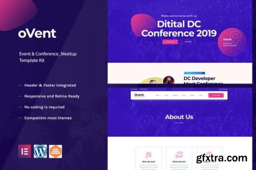 ThemeForest - Ovent v1.0.0 - Event Conference Meetup Elementor Template Kit - 32332110