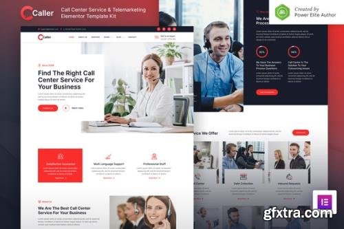 ThemeForest - Callerr v1.0.0 - Call Center Service & Telemarketing Elementor Template Kit - 32407401